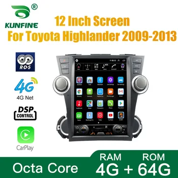 Экран Tesla Восьмиядерный 4 ГБ ОЗУ 64GM ПЗУ Android 10,0 Автомобильный DVD GPS Плеер Бесстекольный Автомобильный стерео Для Toyota Highlander 2009-2013