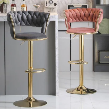 Металлическая обивка скандинавских стульев, Роскошный уличный минимализм, Современные Удобные барные стулья, Винтажная дизайнерская мебель для дома Sillas