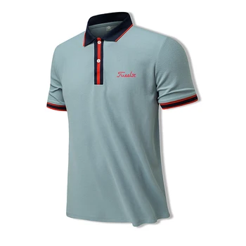 Мужские рубашки для гольфа 2023 Летние Дышащие быстросохнущие футболки, топы, Удобная спортивная одежда для гольфа, мужские рубашки поло с короткими рукавами