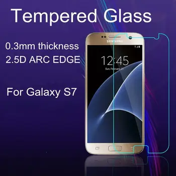 2.5 D 9H прозрачное закаленное стекло премиум-класса для Samsung Galaxy S7, защитная пленка, 100 шт./лот, доставка DHL