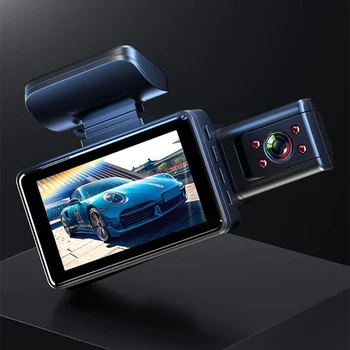 Автомобильный видеорегистратор с широким углом обзора 170 градусов, автомобильный регистратор данных с G-сенсором, автоматическая видеокамера HD 1296P для записи мониторинга парковки