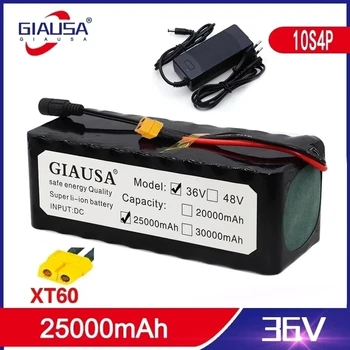 Аккумулятор для электровелосипеда GIAUSA 36V 25AH Встроенный 20A BMS 36V 10S4P Литиевый Аккумулятор с зарядкой 42V 2A Аккумулятор для электровелосипеда с XT60