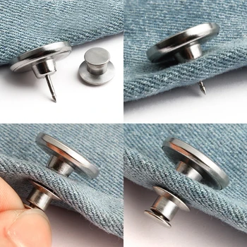 5 шт./лот, бесплатная съемная металлическая пуговица на талии для джинсовых брюк, пуговицы для регулировки талии, кнопка-артефакт радикальных изменений