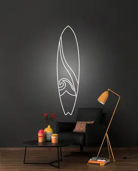 Неоновая вывеска для серфинга с питанием от USB для декора комнаты, светодиодный неоновый ночник с регулируемой яркостью для настенного искусства в детской комнате, подарок на день рождения