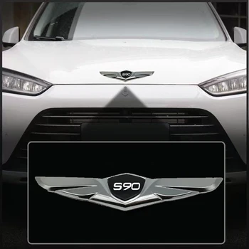 Автомобильные наклейки для модификации автомобиля, 3D металлический значок, наклейка на капот, высококачественные декоративные наклейки для Volvo S90 с логотипом, автомобильные аксессуары
