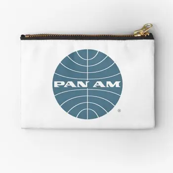 Глобус Pan Am начала 1950-х годов в тонкой рамке с застежкой-молнией, карманные сумки на молнии, Косметичка для мужчин, Денежная Монета, Чистый Кошелек, Упаковка для женщин, Хранение