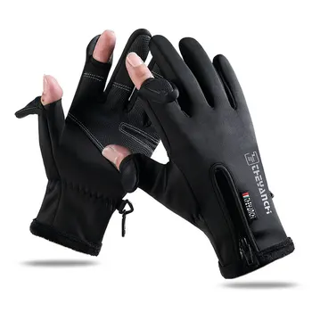 Мужские велосипедные перчатки с регулируемой посадкой, зимние велосипедные перчатки с защитой от потери пряжки, походные велосипедные перчатки с противоскользящим сенсорным экраном