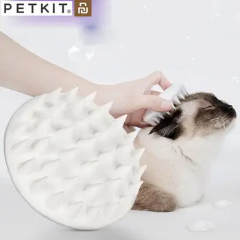 Youpin PETKIT Щетка для ухода за кошками Без царапин, Нежная силиконовая массажная расческа для собак, товары для кошек и зоотоваров