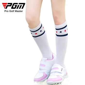 Носки для гольфа для девочек PGM Тонкие Мягкие дышащие высокие чулки Детские спортивные носки для гольфа тенниса фитнеса велосипеда WZ008