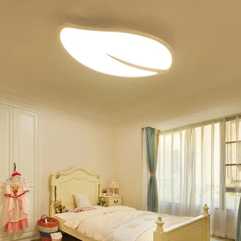 Потолочный светильник Tree Leaf 36 Вт, трехцветный светильник, простой светильник для спальни творческой личности, светодиодные мультяшные лампы для детской комнаты, стильная лампа