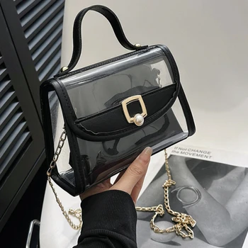Прозрачная сумка в корейском стиле, новый тренд 2023 года, сумка через плечо, Женская милая Мини-женская сумочка, кошельки, Женская сумка Messegner