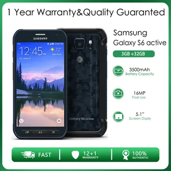 Оригинальный Разблокированный Samsung Galaxy S6 active G890A 4G One Sim Восьмиядерный 3 ГБ ОЗУ 32 ГБ ПЗУ 16 МП 5.1 