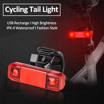 USB Перезаряжаемый Задний фонарь для велосипеда, COB светодиодный Задний фонарь для горного велосипеда, Предупреждение о безопасности MTB, Задний фонарь для велосипеда, Задний фонарь для велосипеда