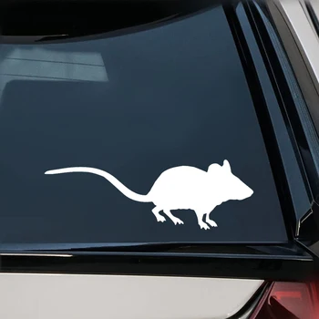 CK22135 # Виниловая наклейка для крысы, грызуна, Черная автомобильная наклейка, Водонепроницаемые автомобильные декорации на бампер, окно, ноутбук