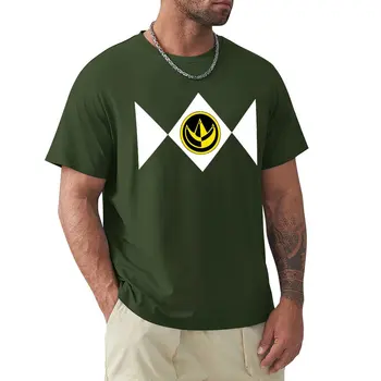 Футболки MMPR Green Ranger с монетой, футболки оверсайз, футболки на заказ, забавные футболки, мужские графические футболки в стиле хип-хоп