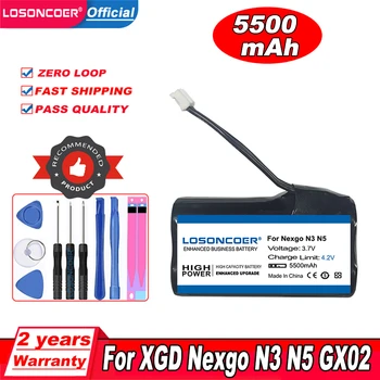 Аккумулятор LOSONCOER 5500mAh GX02 для литий-ионного аккумулятора XGD Nexgo N5 N3 N86 GX02 POS