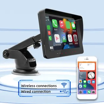 Универсальное 7 дюймовое Автомобильное радио Мультимедийный видеоплеер Портативный FM Беспроводной CarPlay Android Автоматический Сенсорный экран Bluetooth Стерео