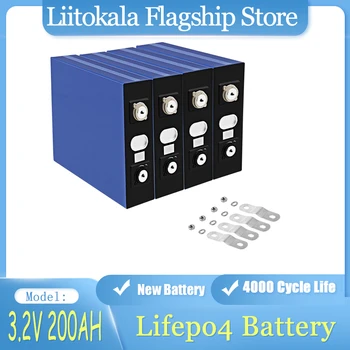LiitoKala 3,2 В 200Ач LiFePO4 Аккумулятор Класса А Литий железо фосфатная аккумуляторная батарея DIY 12V 24V 48V Солнечная система для лодки на колесах