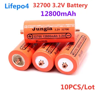 10ШТ 100%Оригинальная Аккумуляторная Батарея Lifepo4 32700 12800 мАч 3,2 В Профессиональная Литий-Железо-Фосфатная Аккумуляторная Батарея с Винтом