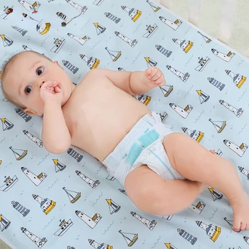 Хлопковый водонепроницаемый дышащий подгузник для новорожденных, матрасик в физиологический период, детский водонепроницаемый подгузник для кровати