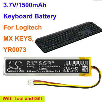 Аккумуляторная батарея Cameron Sino емкостью 1500 мАч для клавиш Logitech MX KEYS, YR0073
