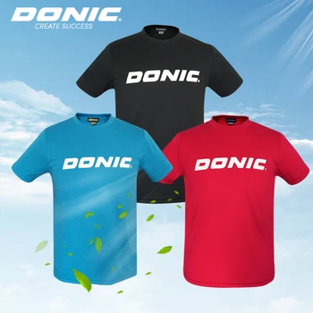 Одежда для настольного тенниса DONIC, спортивная одежда, футболка с коротким рукавом, спортивные майки для пинг-понга, топы 83703