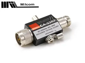 Milcom CA-23RP Молниеотвод N-M-F Коаксиальный 3 ГГЦ 400 Вт 50 Ом постоянного тока-3000 МГц N Разъем
