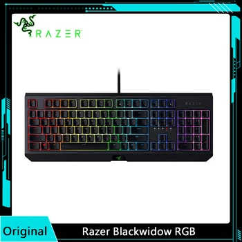 Механическая игровая клавиатура Razer BlackWidow, зеленые механические переключатели, тактильная и щелкающая Цветовая подсветка RGB