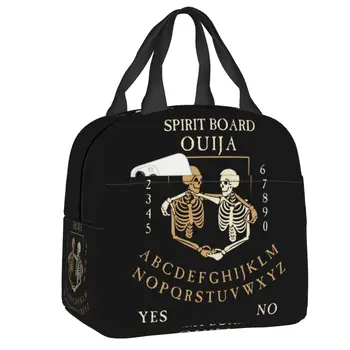 Спиритическая доска Ouija со скелетонами, Термоизолированная сумка для ланча, Женская сумка для ланча для детей, коробка для хранения продуктов для школьников