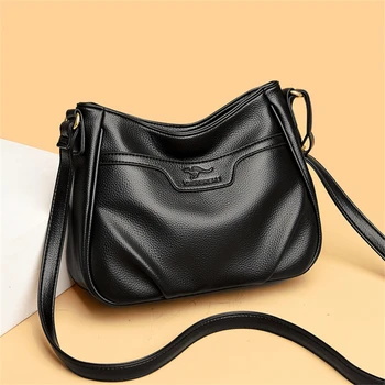 Маленькие сумки через плечо из цельной мягкой кожи для женщин 2023, модная простая сумка-мессенджер, дизайнерская повседневная сумка Sac A Main