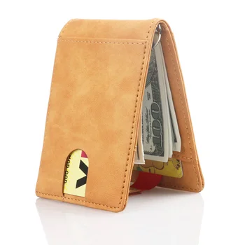 Кожаный зажим для денег с блокировкой RFID, Карман для sim-карты, бумажник, бизнес-кейс для кредитных Карт, чехол-держатель