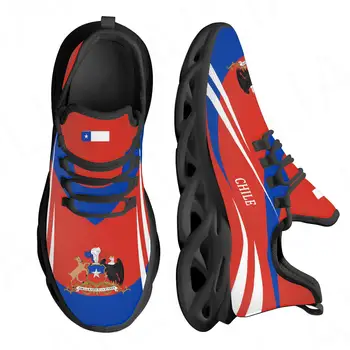 Дизайн национального флага Чили Печать национальной эмблемы Легкие дышащие баскетбольные кроссовки Snaekers на платформе