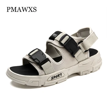 PMAWXS/ Съемные Мужские Сандалии На платформе, Нескользящие Тапочки С Толстой подошвой, Уличная Трендовая Летняя Мужская Обувь Ins, Новинка 2023 года, Быстрая доставка