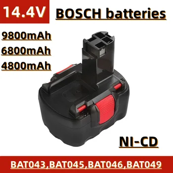 Аккумулятор ручной электрической дрели 14,4 В, 4800 мАч ~ 9800 мАч, для инструментов Bosch BAT043 BAT045 BAT046 BAT049 BAT120 и т. Д