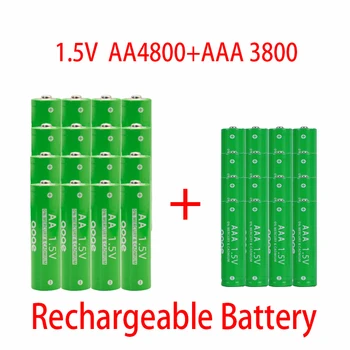 AA и AAA 1,5 В Аккумуляторная батарея AA 4800 мАч Аккумуляторная батарея AAA 3800 мАч Щелочная батарея