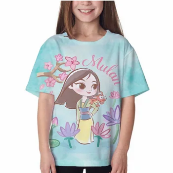 Летняя детская футболка Disney Wonderful Fairy с оригинальным принтом, футболка с круглым вырезом, повседневная толстовка с героями мультфильмов, топы для девочек