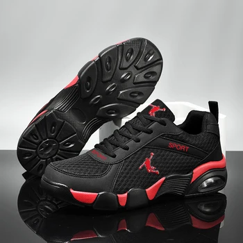 Мужская вулканизированная обувь, Мягкие Легкие повседневные кроссовки из ЭВА, Мужская спортивная обувь на шнуровке, Дышащие Прогулочные Мужские кроссовки, Сетчатые Черные туфли Yz