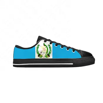 Гватемала, Флаг Гватемалы, Патриотическая гордость, Модная повседневная тканевая обувь с низким верхом, Удобные дышащие Мужские и женские кроссовки с 3D-принтом.