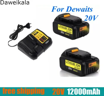 2023New 20 В 12000 мАч Макс. Инструмент для замены аккумулятора для DeWalt DCB184 DCB181 DCB182 DCB200 20 В 5A 20 Вольт 20 В аккумулятор + зарядка 3A