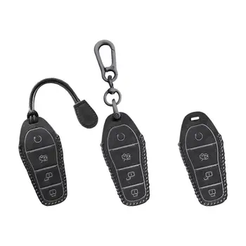 Чехол для ключей от машины, замшевый держатель, автомобильные аксессуары, сменная сумка для ключей для Byd Yuan Plus