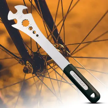 Велосипедный гаечный ключ для ремонта педалей, гаечный ключ для наружной закалки, Компактный, из нержавеющей стали, многофункциональный