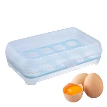 Контейнер для яиц для холодильника, 15 Сеток, Дозатор для яиц для холодильника, Портативный Дозатор для яиц, Герметичный Дозатор для хранения яиц