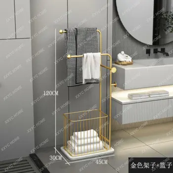 Современная Мраморная Вешалка для ванной комнаты Интернет-Знаменитость Вешалка для полотенец для ванной Комнаты Напольная Вешалка для банных полотенец