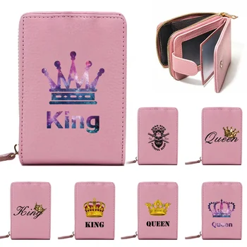 Принт серии King 2023 с несколькими слотами, тонкий футляр для визиток, визитница, кошелек, карман для монет, кошелек, клатч, карман на молнии с несколькими картами