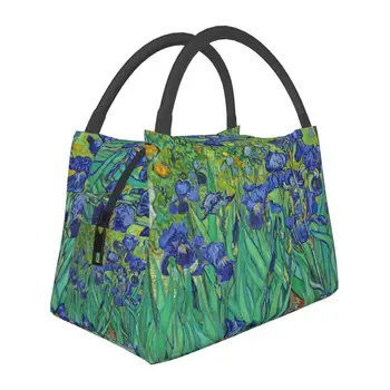 Сумки для ланча с термоизолированием Винсента Ван Гога, женские сумки для рисования цветами, Портативная сумка для ланча для пикника на открытом воздухе, коробка для еды