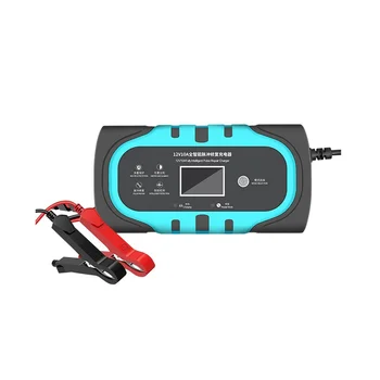 Автомобильное зарядное устройство 10A 12V Auto Smart Battery Charger с сенсорным ЖК-дисплеем Для ремонта зарядных устройств, штепсельная вилка ЕС
