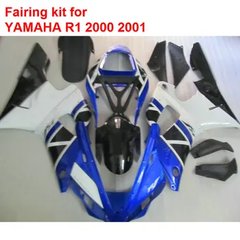 7 бесплатных подарков комплект мотоциклетных обтекателей для Yamaha YZF R1 00 01 синий белый черный комплект обтекателей YZFR1 2000 2001 BA50