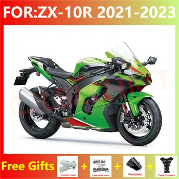 Новый ABS Весь комплект мотоциклетных обтекателей подходит для Ninja ZX-10R ZX10R zx 10r 2021 2022 2023 Кузов полный комплект обтекателей зеленый черный