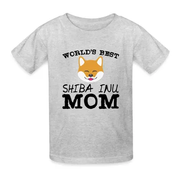 Лучшая футболка для родителей и детей Shiba Inu Mom Ever, Летняя Футболка Для мамы и Детей, Одинаковые Топы Для мальчиков И Девочек, Семейные Футболки, Большие Размеры