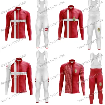 Комплект мужской велосипедной майки 2023 года, комплект Майки Национальной велосипедной команды Дании, рубашки для шоссейных велосипедов с длинным рукавом, костюм Maillot Ciclismo Hombre